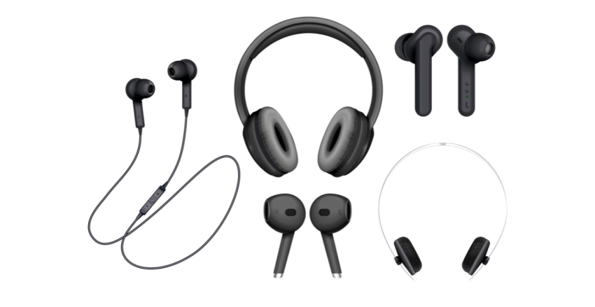 Perangkat Kecil Earphones Audio Untuk Menyambungkan Suara