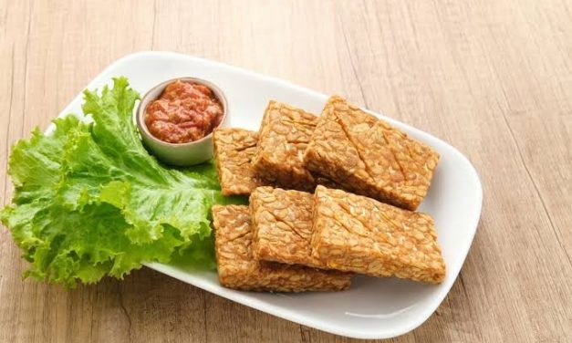 Bahan Masakan Tradisional Sebuah Tempe Olahan Kedelai